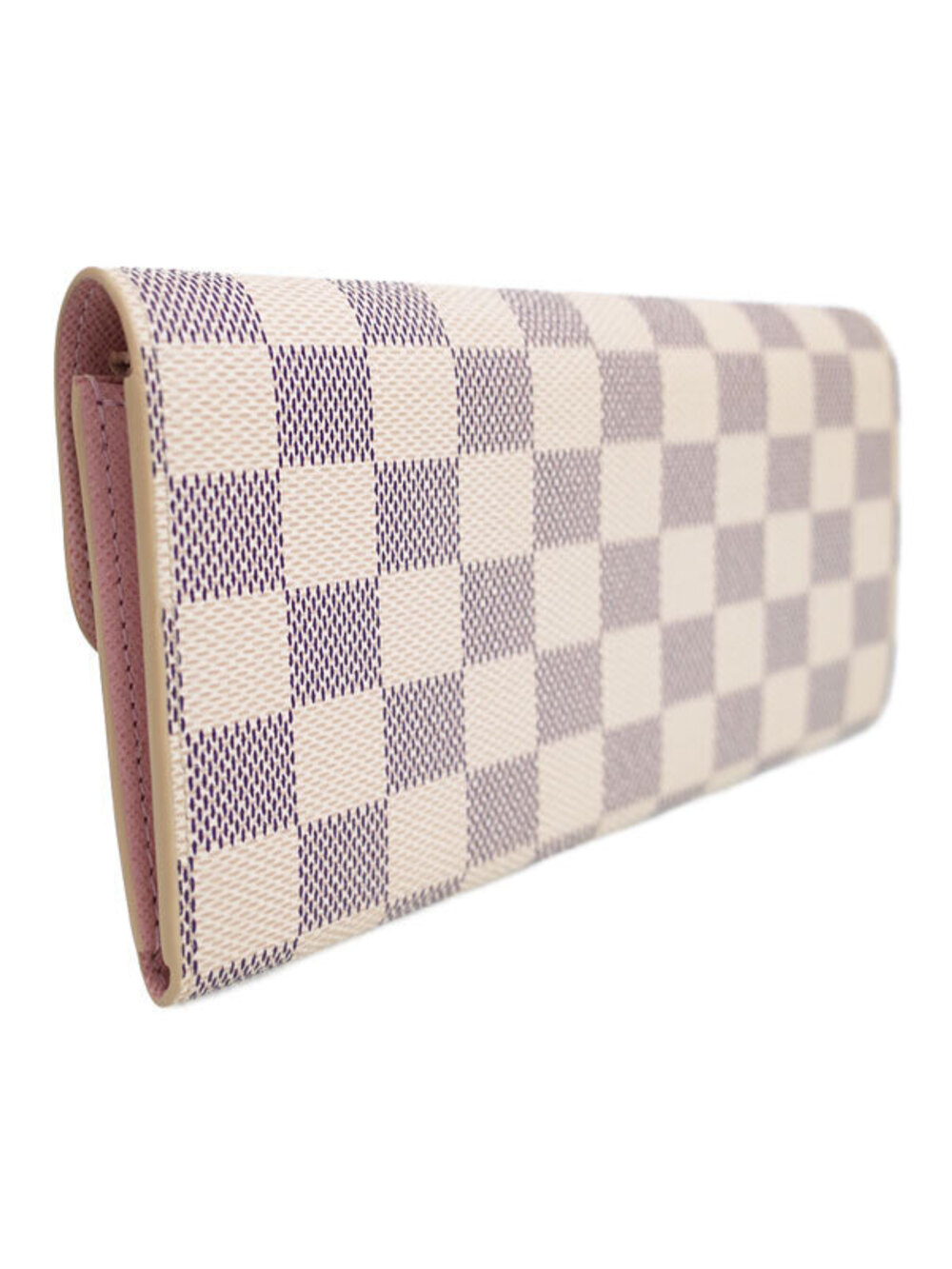 Louis Vuitton Bi Long Wallet Emilie fold White Azur Portefeuille Damier White